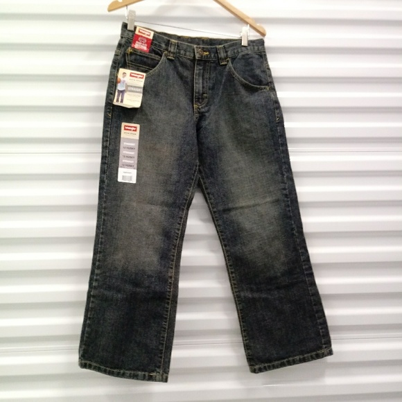 Wrangler 5 Star Boys New Distressed Jeans 12 Husky - Picture 1 of 8